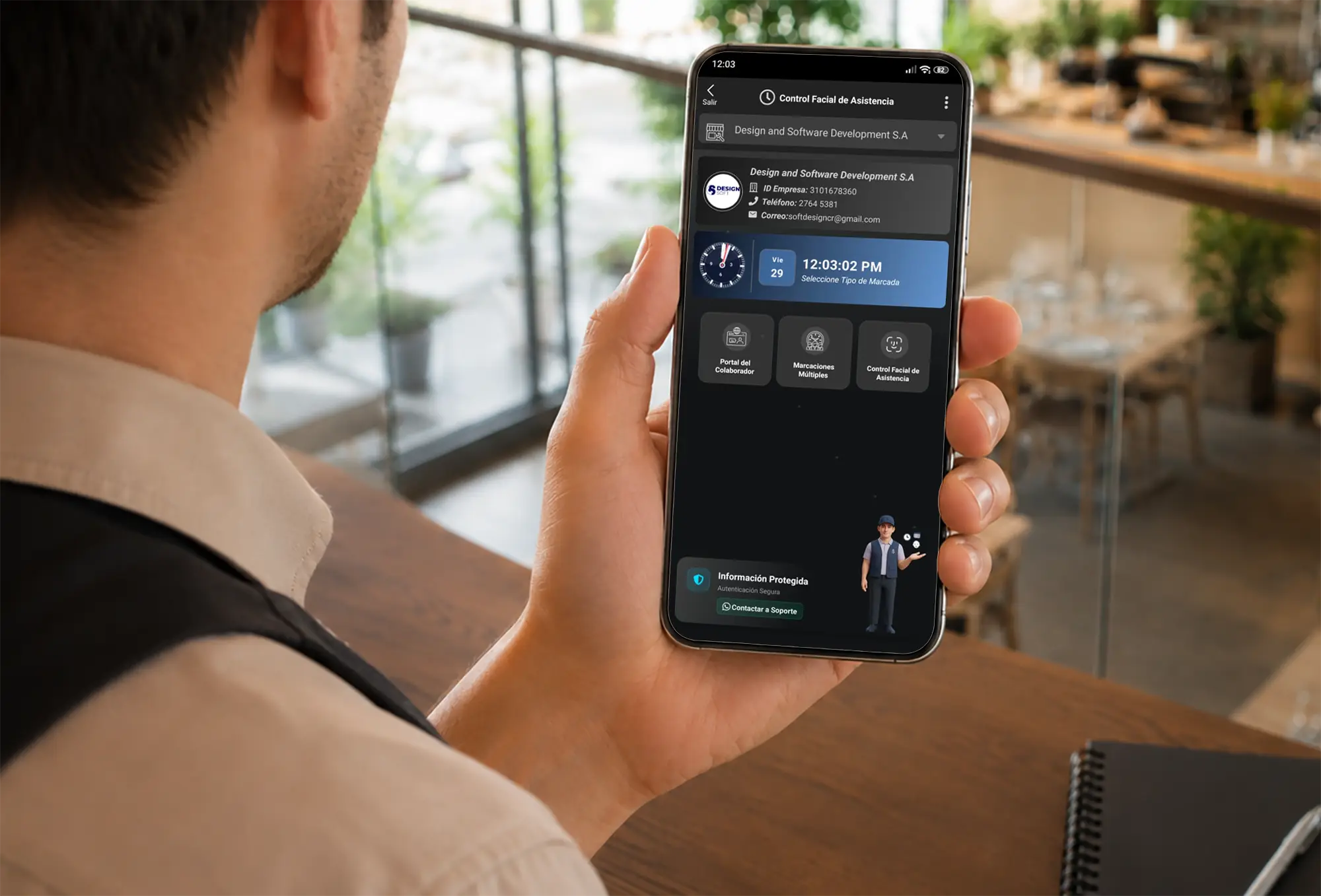 Software de marcadas con reconocimiento facial para restaurantes