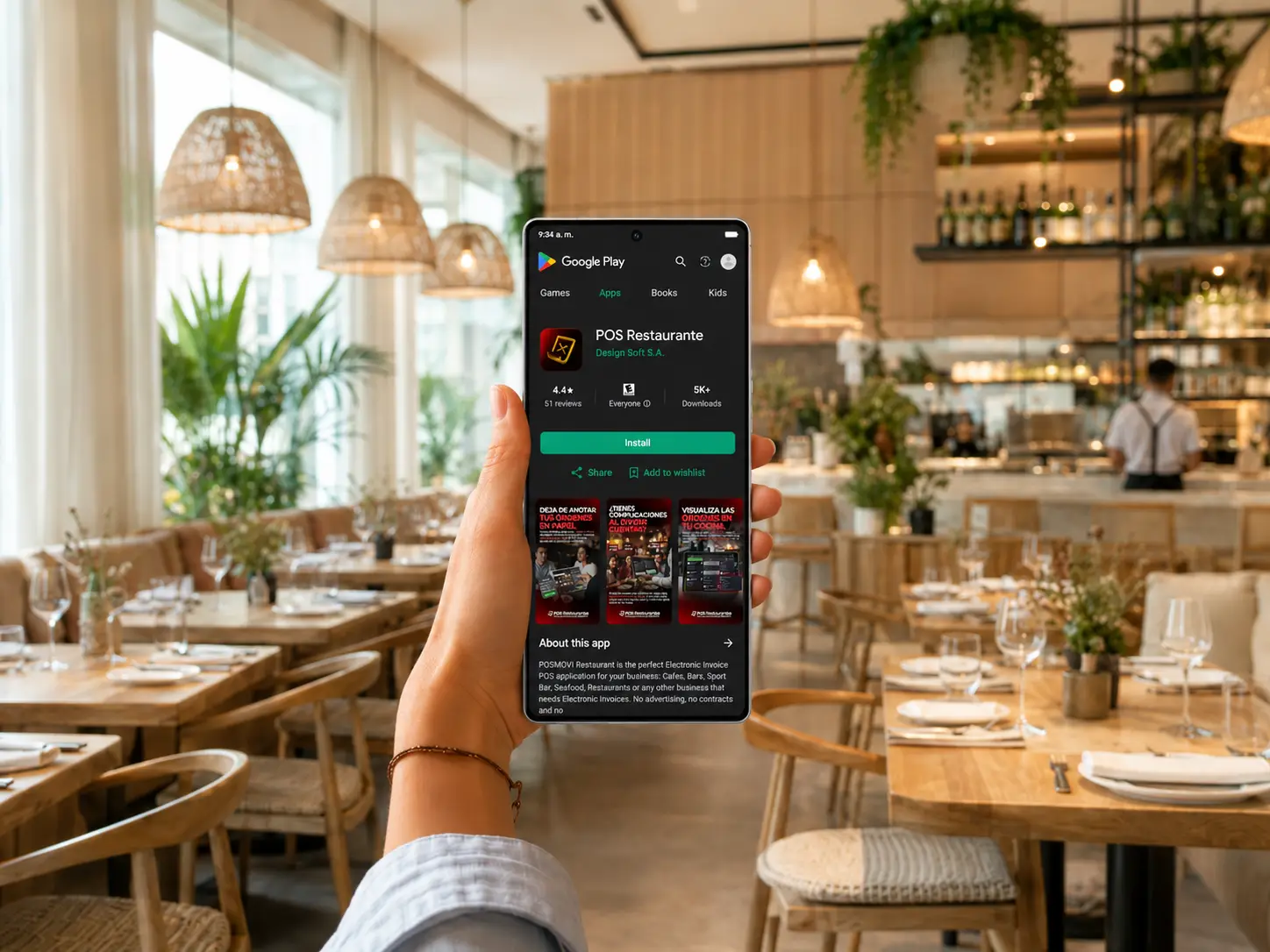 Descarga POS Restaurantes en Google Play para administrar restaurantes desde Android
