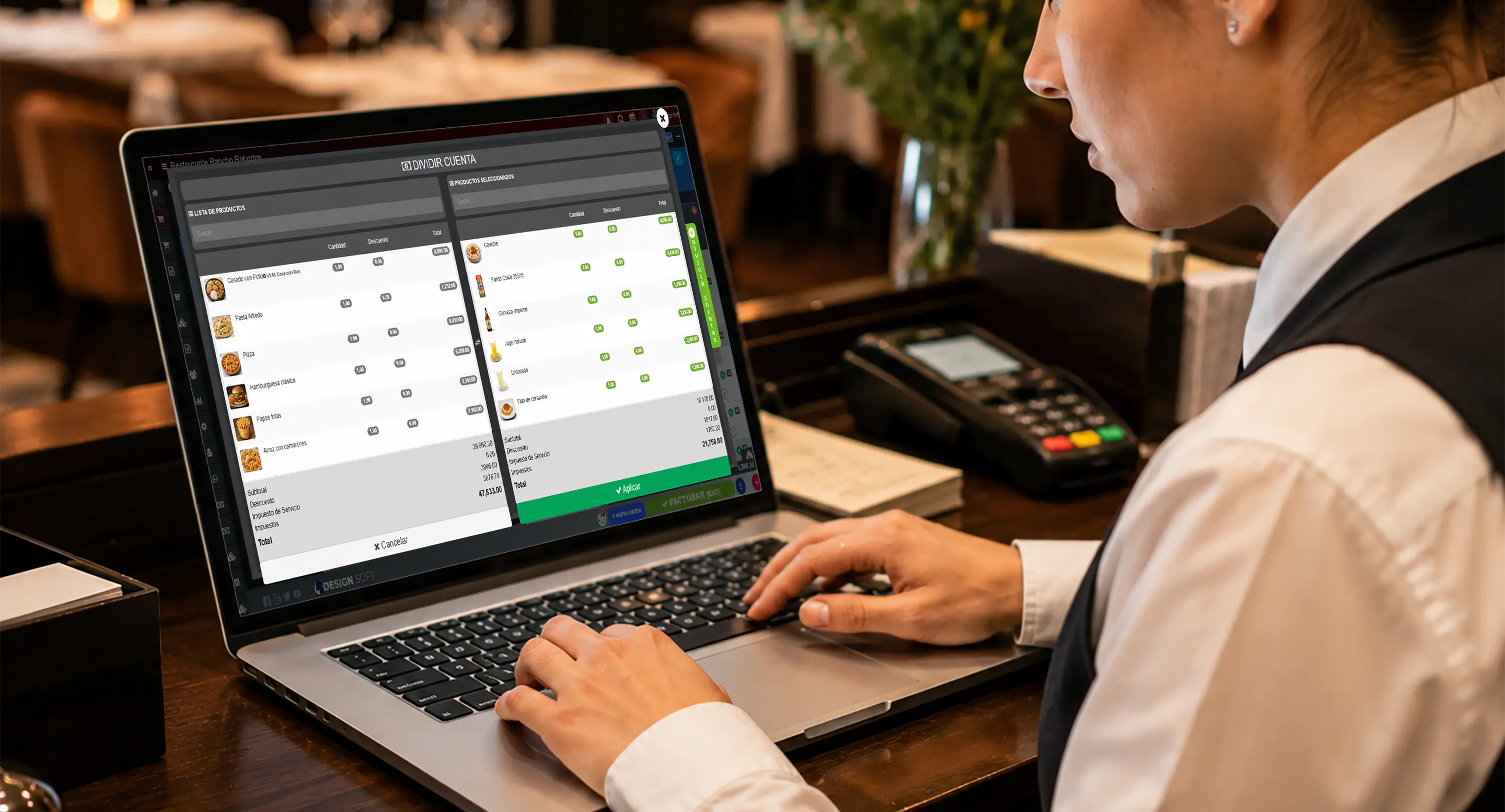 Modulo web para dividir cuentas por producto en restaurantes