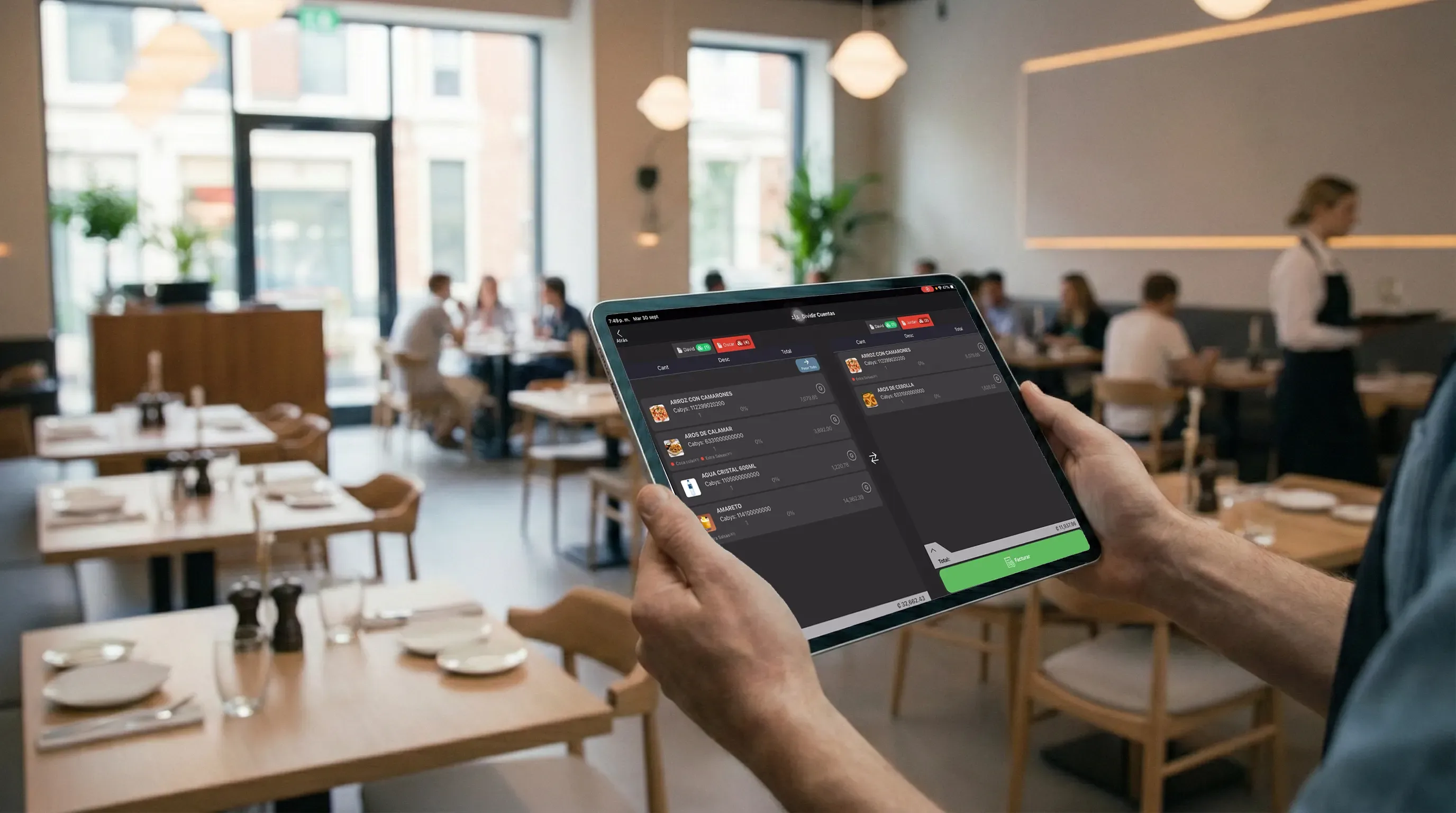 Division de cuentas en sistema POS para restaurantes