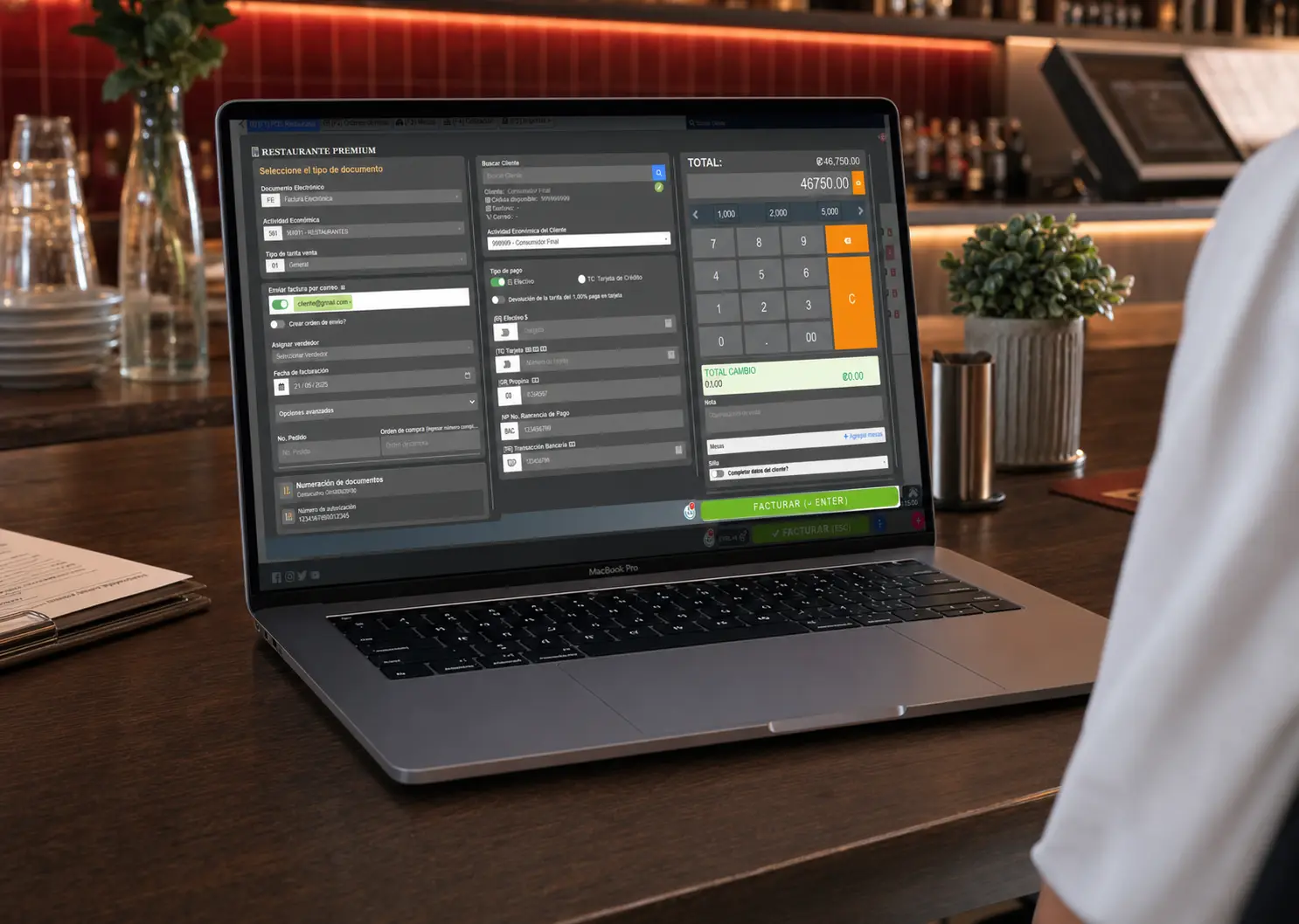 Software web de facturacion electronica para restaurantes con control de pagos y cierre de caja