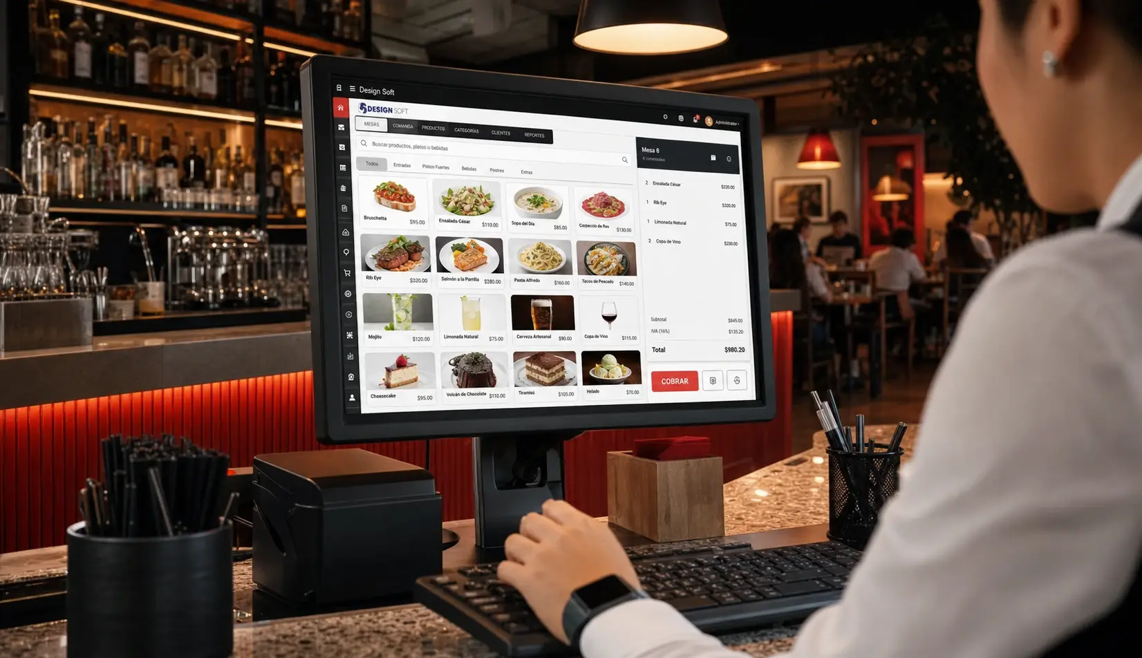 Punto de venta para restaurantes conectado con facturacion electronica y control de pagos