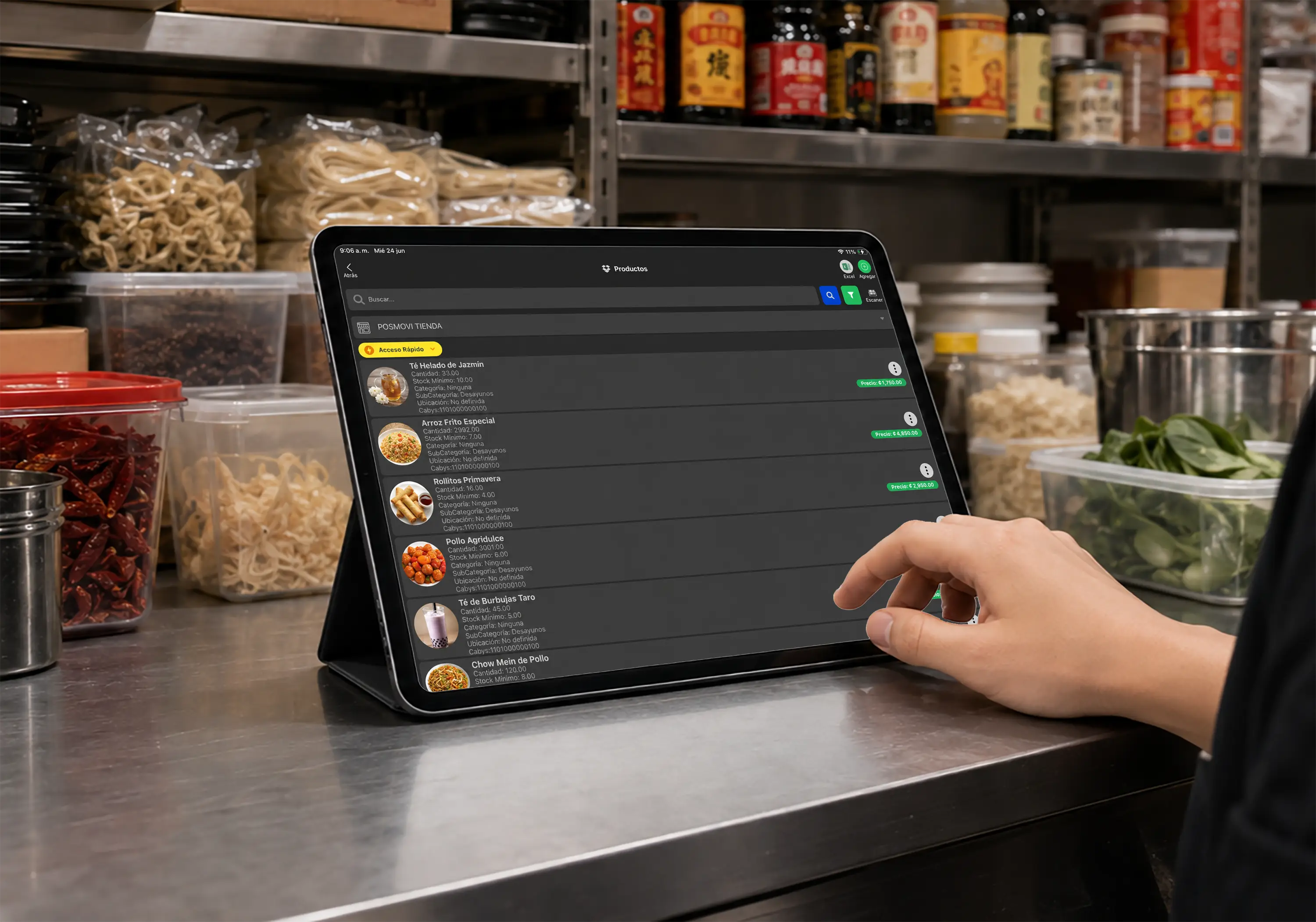 Control de inventario para restaurante chino