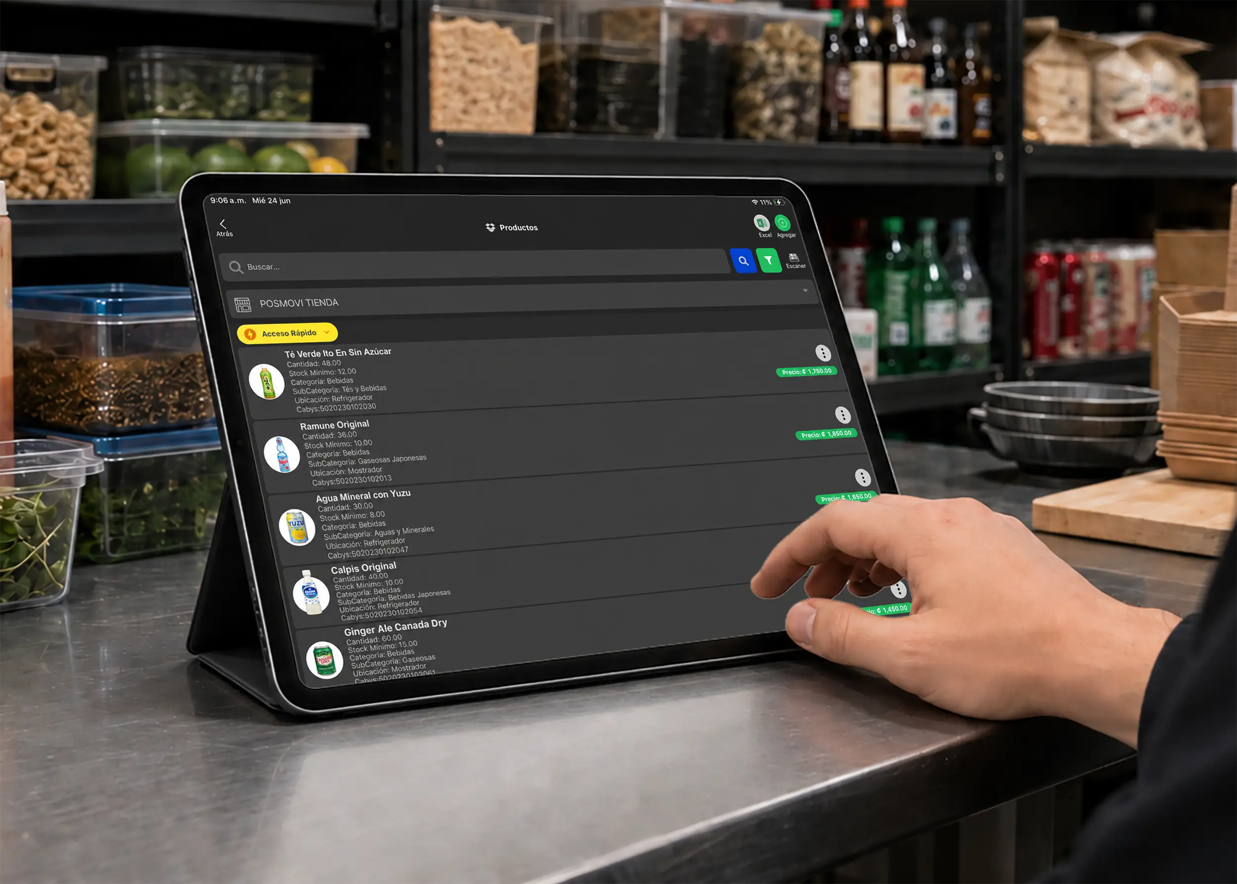 Control de inventario de ingredientes para restaurante de sushi