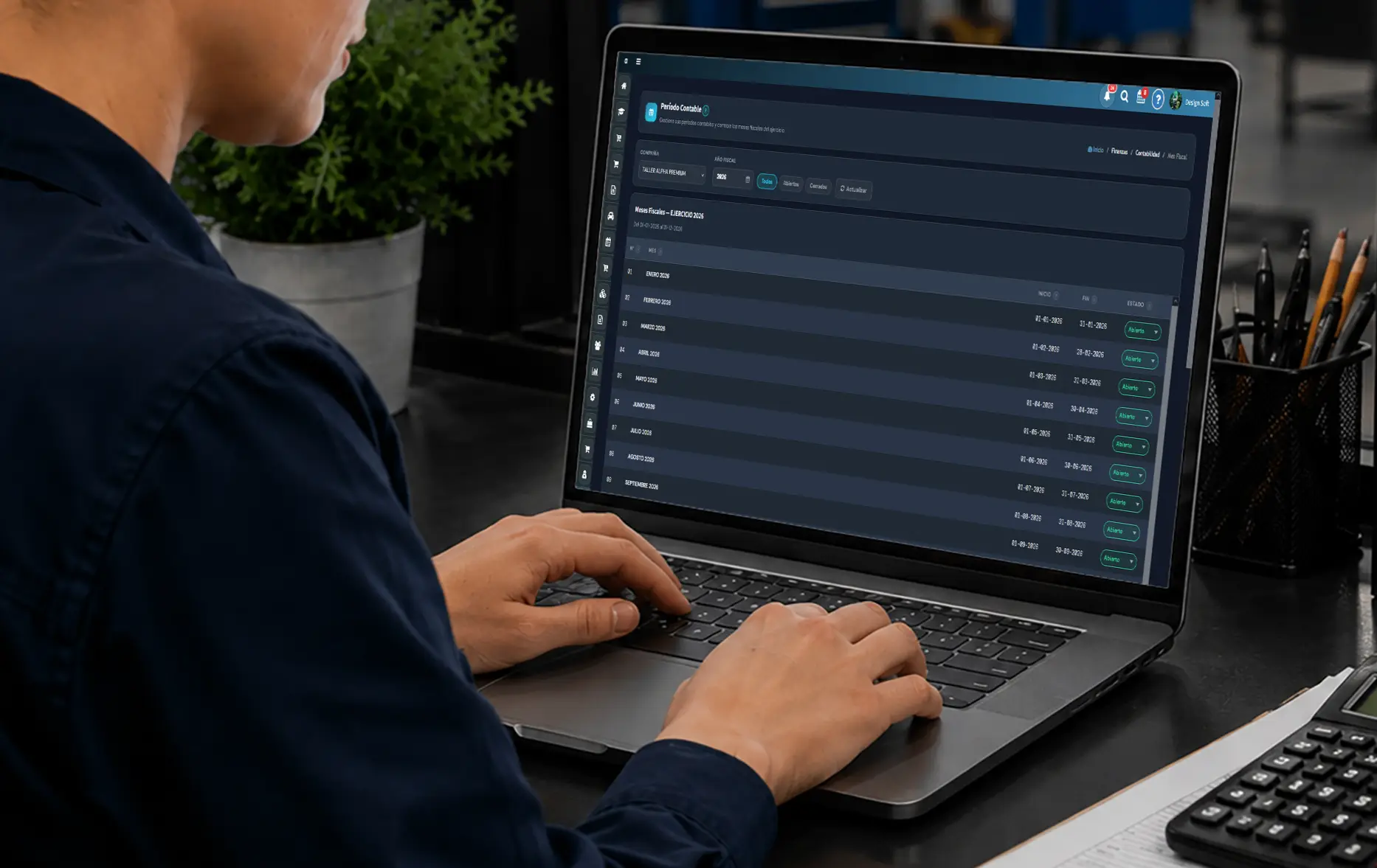Gestion de periodos contables en software para restaurantes