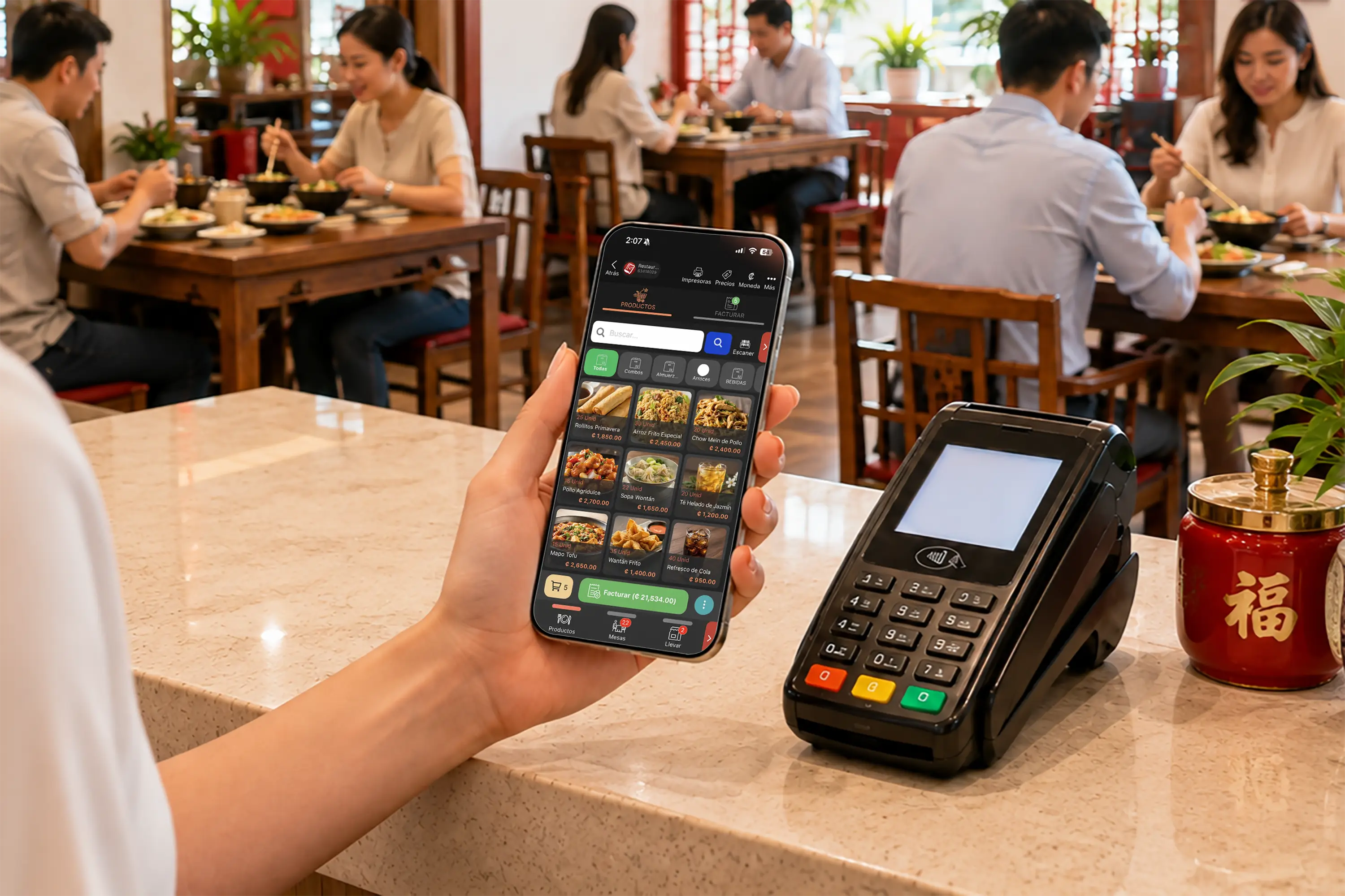 Aplicacion POS para mesas de restaurante chino