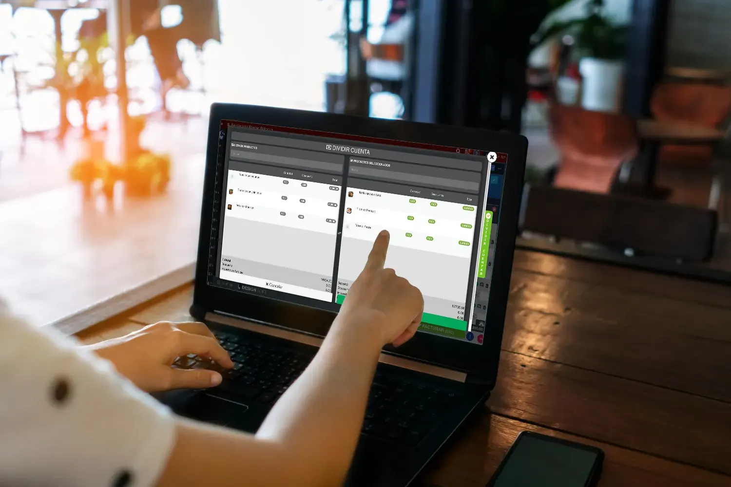 Division de cuentas en sistema web para restaurantes