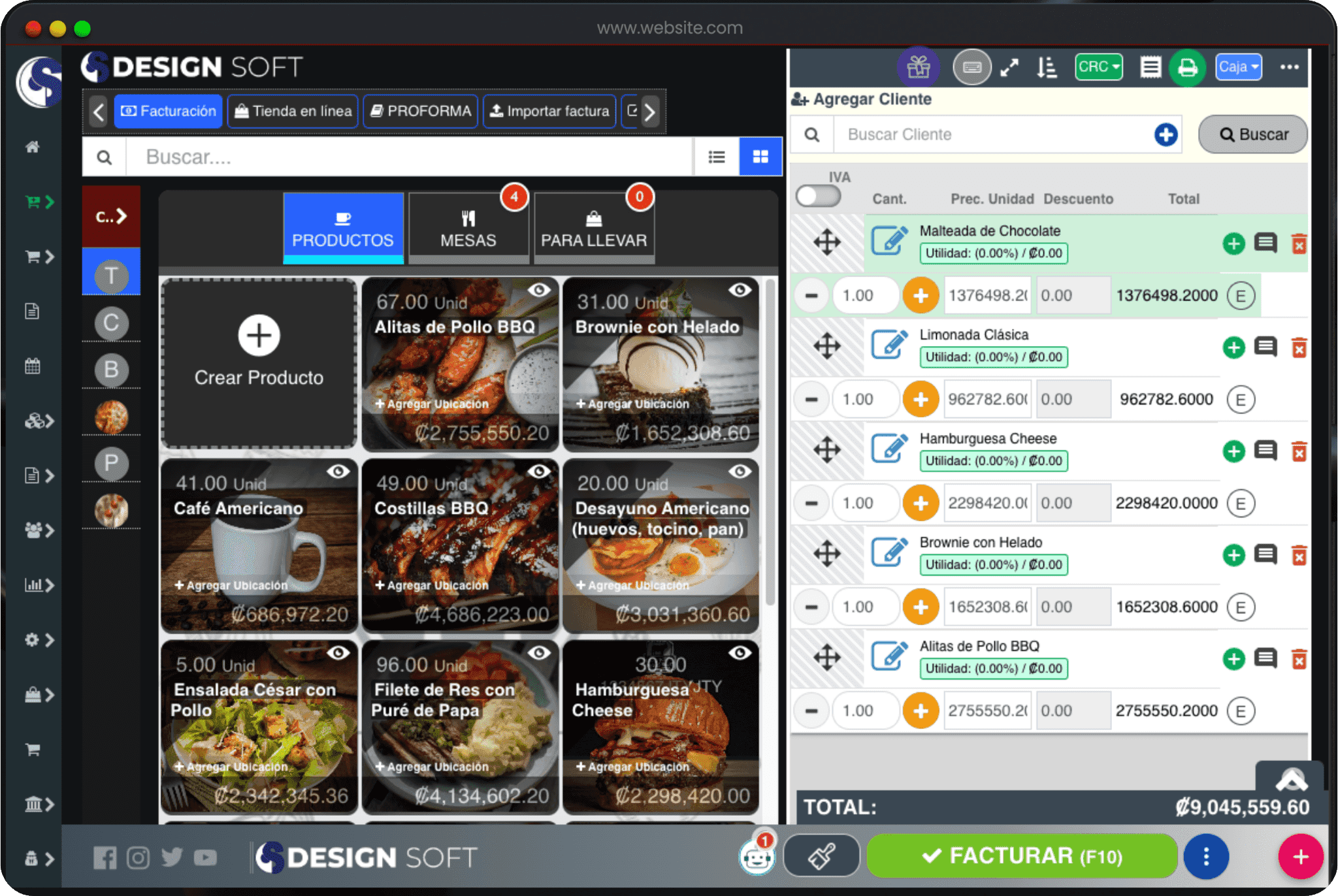 Sistema de facturacion web para restaurantes