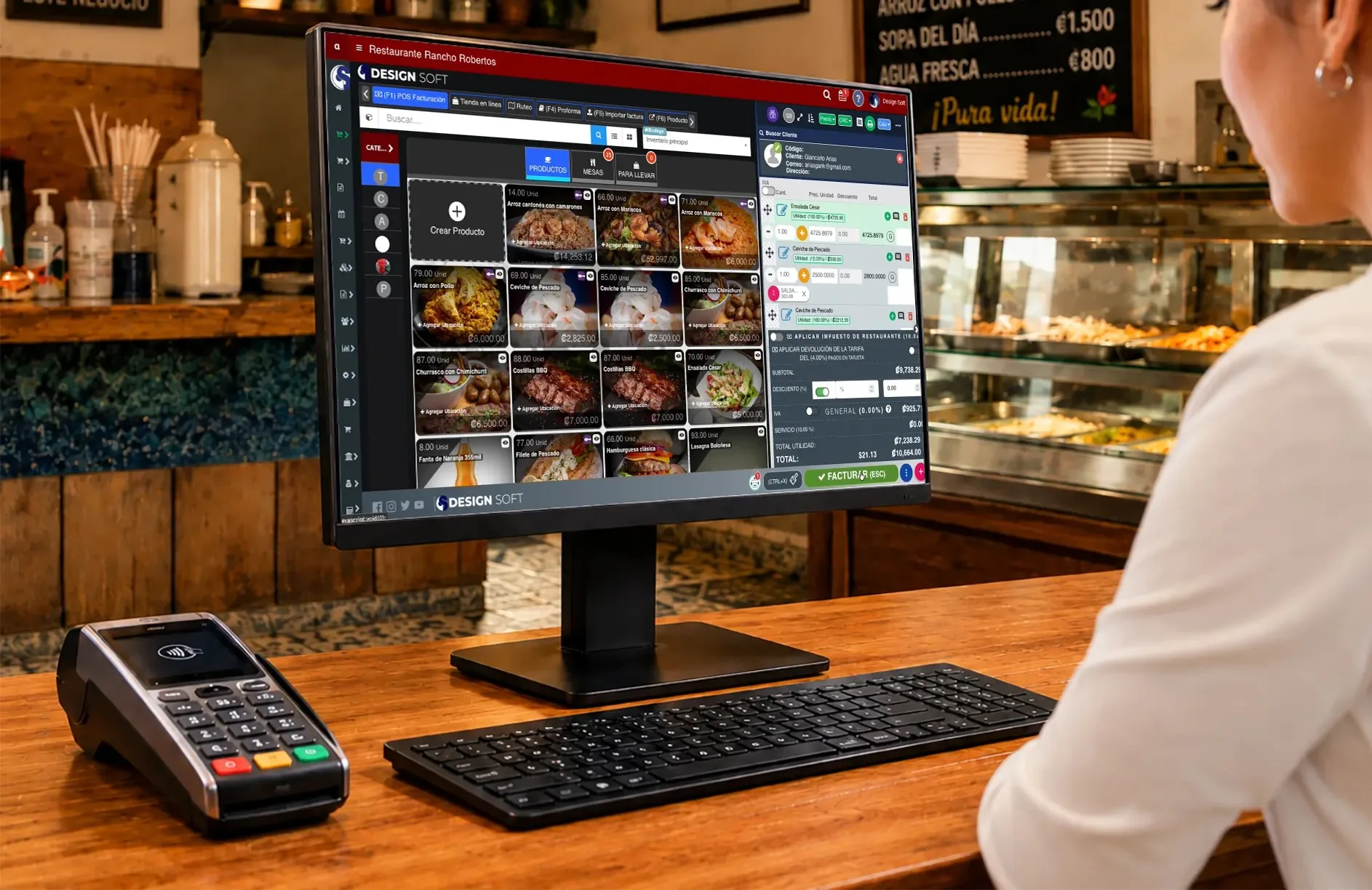 Sistema POS para restaurantes en una soda
